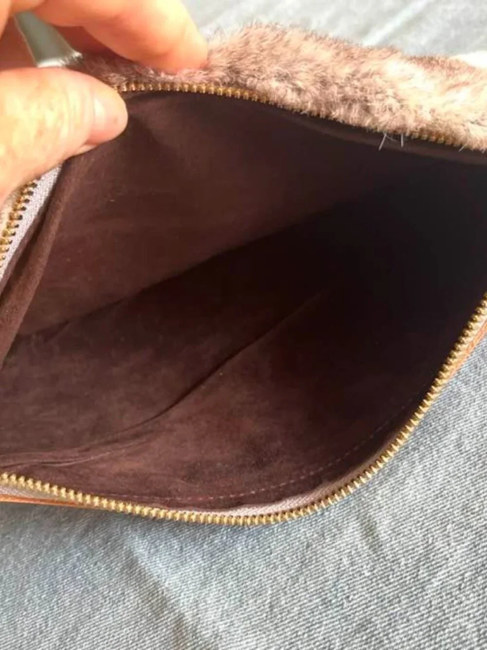 Fur & Leather Clutch by Pennyroyal - Luxury Hippie Earthy